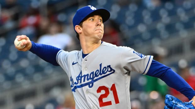 Walker Buehler pitches for Dodgers